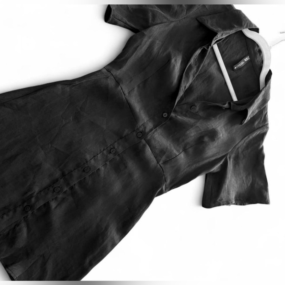 Zara Black Button-Down Women's mini dress - Picture 4 of 6